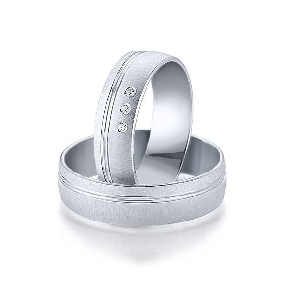 Gifteringer i hvitt gull 9 kt, 6 mm. Smart line - 248070611